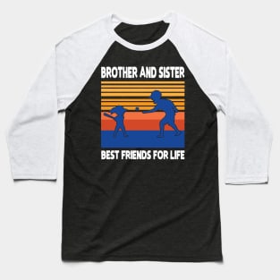 Brother Sister Playing Baseball Together Best Friends For Life Happy Father Mother Day Baseball T-Shirt